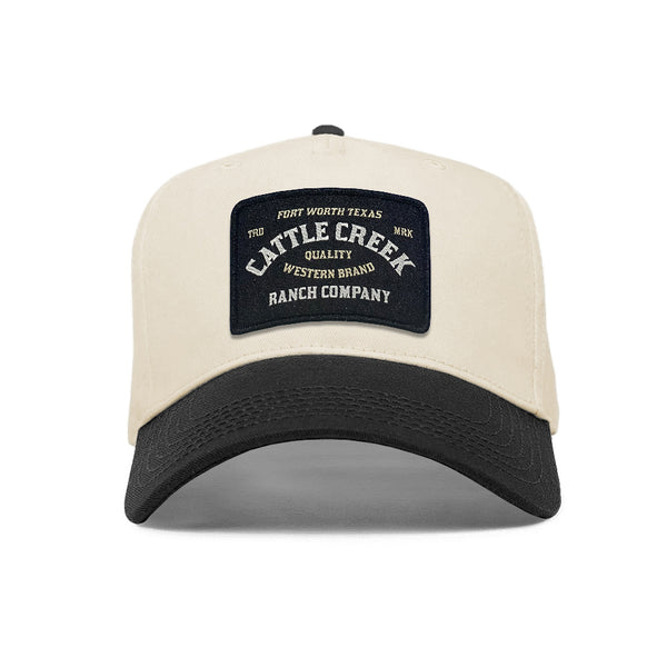 Cattle Creek Ranch Trademark Patch Trucker Hat | Natural Black