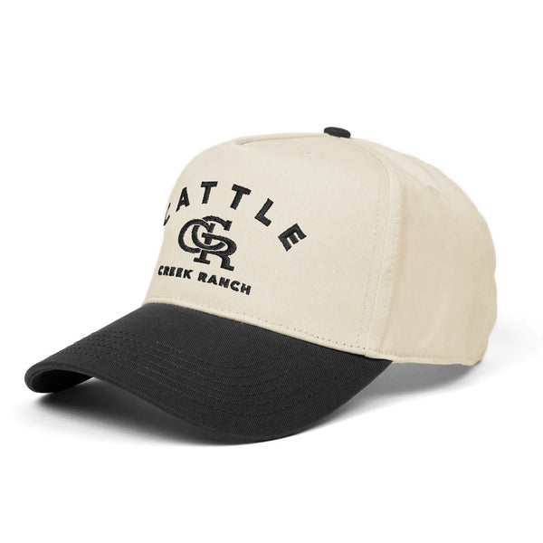 Cattle Creek Ranch Embroidered CCR Western Trucker Hat | Natural Black