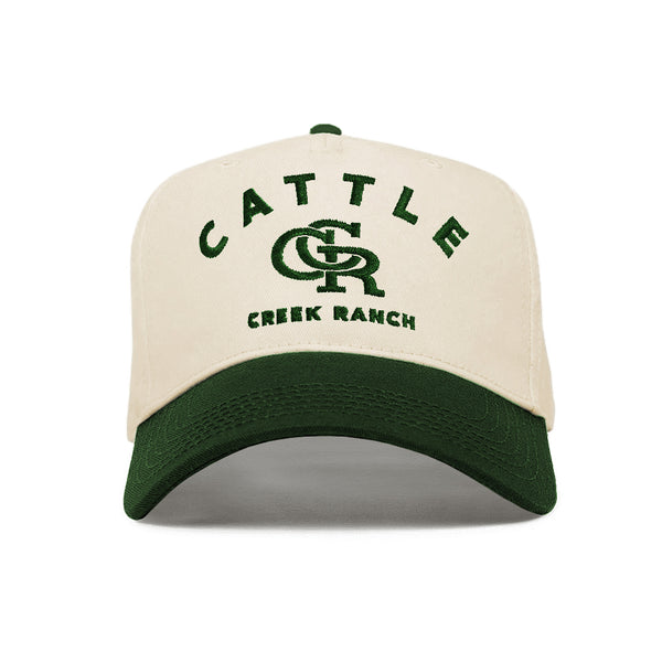 Cattle Creek Ranch Embroidered CCR Western Trucker Hat | Natural Forest