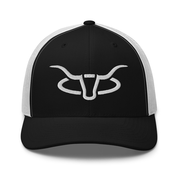 Cattle Creek Ranch Horns Logo Trucker Hat | Black