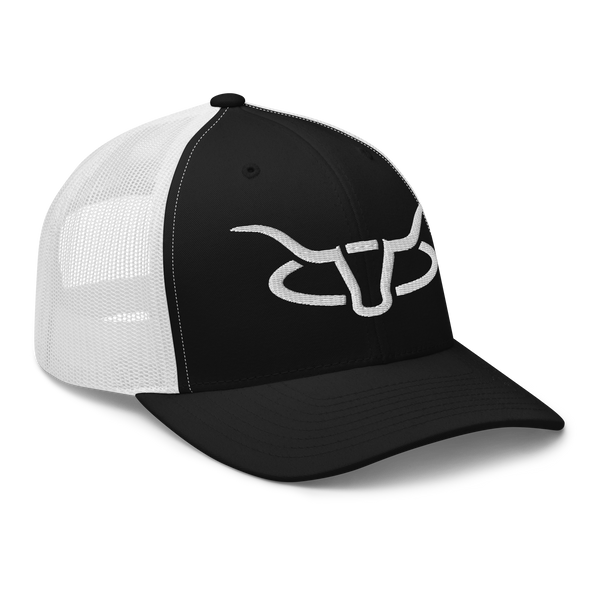 Cattle Creek Ranch Horns Logo Trucker Hat | Black