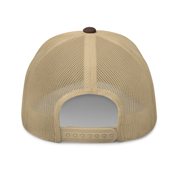 Cattle Creek Ranch Horns Logo Trucker Hat | Brown